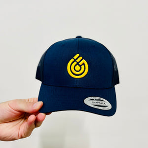 GCB Waterdrop Curved Hat(Mesh Back) - Navy/Yellow