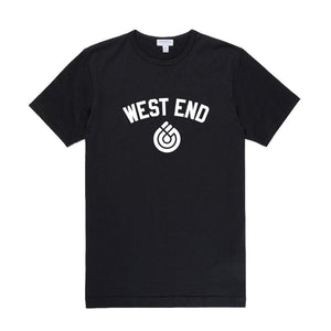 Unisex West End Tee - Black/White